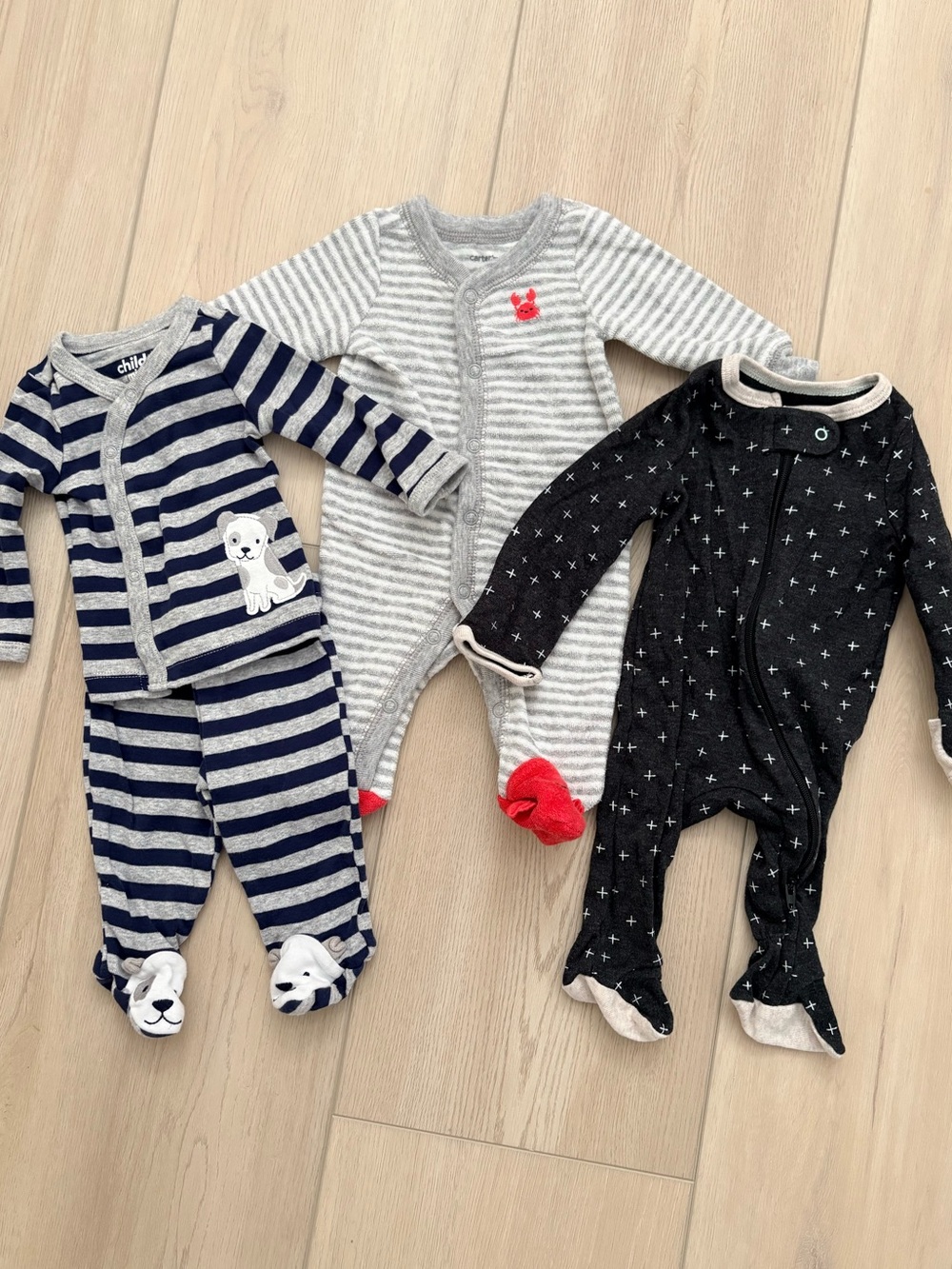 Bundle of newborn clothes
